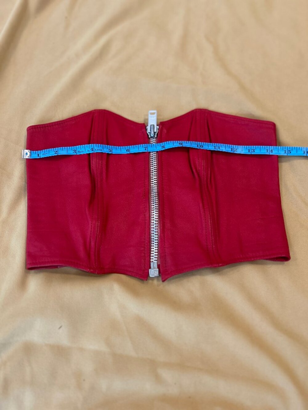 Red Leather Corset/Bustier